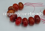 CAG9683 7.5 inches 20*35mm rondelle agate gemstone beads