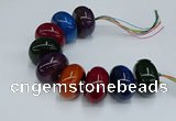 CAG9686 7.5 inches 20*35mm rondelle agate gemstone beads