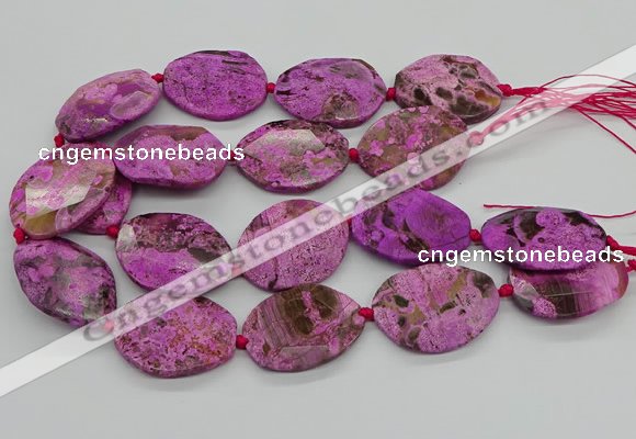 CAG9692 15.5 inches 25*35mm - 30*40mm freeform ocean agate beads