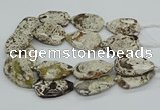 CAG9696 15.5 inches 35*45mm - 35*50mm freeform ocean agate beads