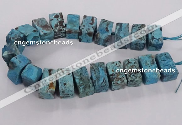 CAG9699 15.5 inches 15*28mm - 17*30mm cuboid ocean agate beads