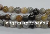 CAG971 15.5 inches 6mm round bamboo leaf agate gemstone beads