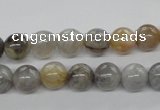 CAG972 15.5 inches 8mm round bamboo leaf agate gemstone beads