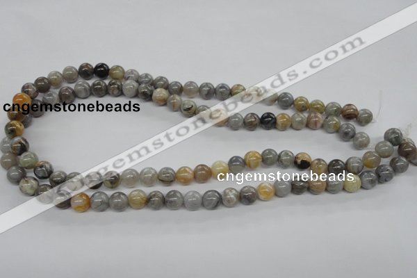 CAG972 15.5 inches 8mm round bamboo leaf agate gemstone beads