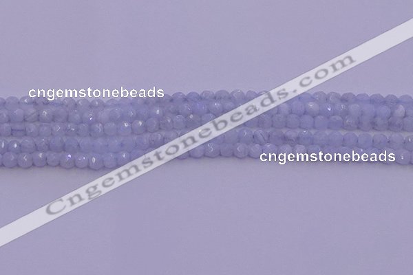 CAG9728 15.5 inches 4mm faceted round blue lace agate beads