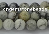 CAG9732 15.5 inches 8mm round black & white agate beads wholesale