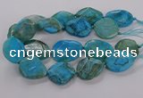 CAG9757 15.5 inches 30*35mm - 35*45mm faceted freeform agate beads