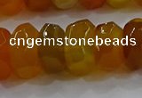 CAG9762 15.5 inches 8*16mm faceted rondelle agate gemstone beads