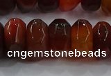 CAG9766 15.5 inches 8*16mm faceted rondelle agate gemstone beads