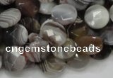 CAG977 15.5 inches 14mm faceted coin botswana agate beads wholesale