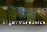 CAG9786 15.5 inches 8*16mm faceted rondelle agate gemstone beads