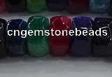 CAG9788 15.5 inches 8*16mm faceted rondelle agate gemstone beads