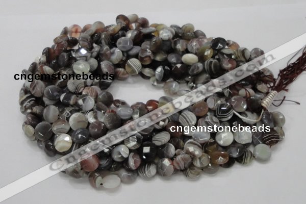 CAG979 15.5 inches 20mm faceted coin botswana agate beads wholesale