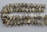 CAG9796 15.5 inches 9*25mm - 11*35mm sticks ocean agate beads