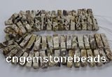 CAG9797 15.5 inches 9*25mm - 10*35mm cuboid ocean agate beads