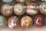 CAG9812 15.5 inches 8mm faceted round wood agate beads