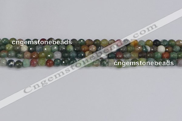 CAG9831 15.5 inches 6mm faceted round Indian agate beads