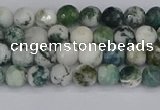 CAG9837 15.5 inches 4mm faceted round tree agate beads