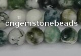 CAG9839 15.5 inches 8mm faceted round tree agate beads