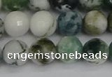 CAG9840 15.5 inches 10mm faceted round tree agate beads