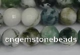 CAG9840 15.5 inches 10mm faceted round tree agate beads