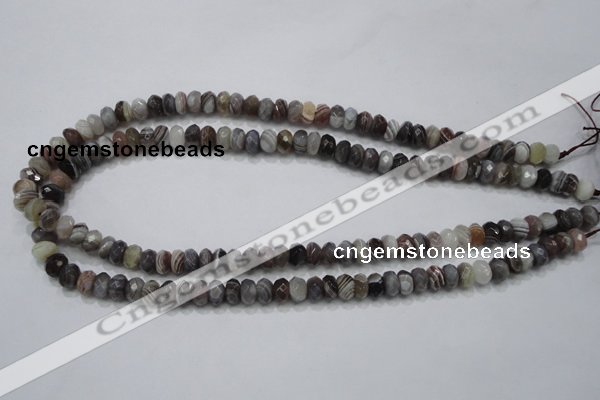 CAG988 15.5 inches 5*8mm faceted rondelle botswana agate beads