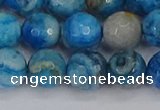CAG9885 15.5 inches 10mm faceted round blue crazy lace agate beads