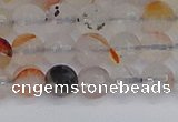 CAG9890 15.5 inches 6mm faceted round dendritic agate beads