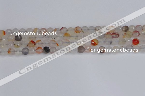 CAG9890 15.5 inches 6mm faceted round dendritic agate beads