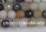 CAG9897 15.5 inches 6mm faceted round parrel dendrite agate beads