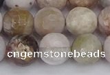 CAG9899 15.5 inches 10mm faceted round parrel dendrite agate beads