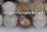 CAG9900 15.5 inches 12mm faceted round parrel dendrite agate beads