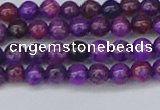 CAG9917 15.5 inches 4mm round purple crazy lace agate beads