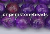 CAG9921 15.5 inches 12mm round purple crazy lace agate beads