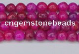 CAG9924 15.5 inches 4mm round fuchsia crazy lace agate beads