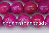 CAG9927 15.5 inches 10mm round fuchsia crazy lace agate beads