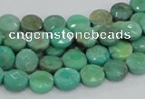 CAG993 15.5 inches 10mm faceted coin green grass agate gemstone beads