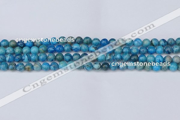 CAG9932 15.5 inches 6mm round blue crazy lace agate beads