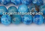 CAG9933 15.5 inches 8mm round blue crazy lace agate beads