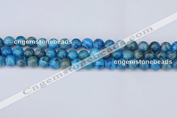 CAG9933 15.5 inches 8mm round blue crazy lace agate beads