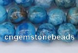 CAG9934 15.5 inches 10mm round blue crazy lace agate beads