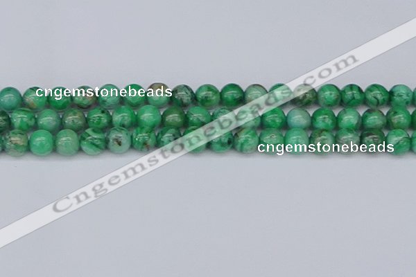 CAG9941 15.5 inches 10mm round green crazy lace agate beads