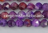 CAG9945 15.5 inches 6mm faceted nuggets purple crazy lace agate beads