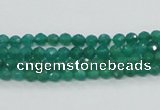 CAJ01 15.5 inches 4mm faceted round green aventurine jade beads