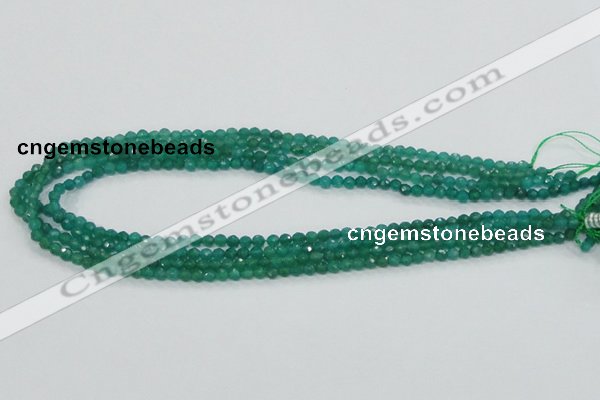 CAJ01 15.5 inches 4mm faceted round green aventurine jade beads