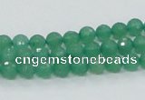 CAJ02 15.5 inches 6mm faceted round green aventurine jade beads