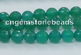 CAJ03 15.5 inches 8mm faceted round green aventurine jade beads