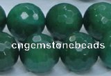 CAJ08 15.5 inches 20mm faceted round green aventurine jade beads