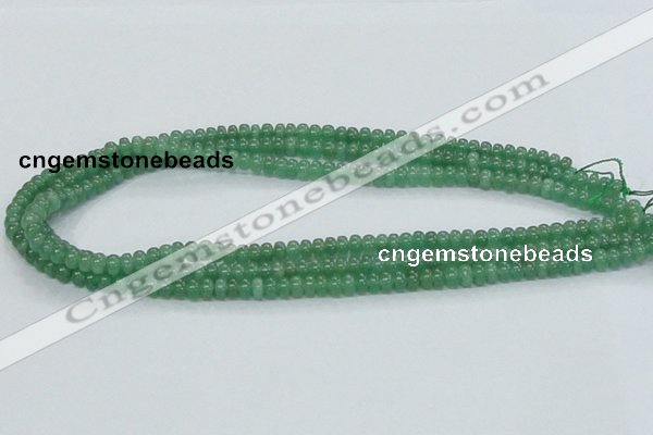 CAJ10 15.5 inches 4*6mm rondelle green aventurine jade beads