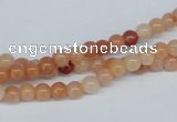 CAJ101 15.5 inches 4mm round red aventurine jade beads wholesale